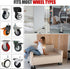 Bed Stoppers to Prevent Sliding - 4 Pack Furniture Wheel Stopper for Hardwood Floor, Rubber Furniture Cups