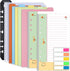 Rancco A6 Planner Refill Paper, 90 Page Colorful 5R Cornell Notes with Zipper Pouch & Binder Divider