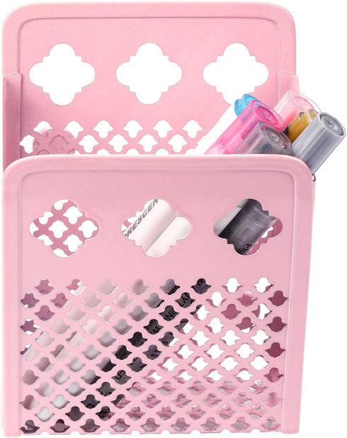Magnetic Pencil Holder - Magnetic Locker Organizer, 1 Pack Pink Pen Holder for School and Office