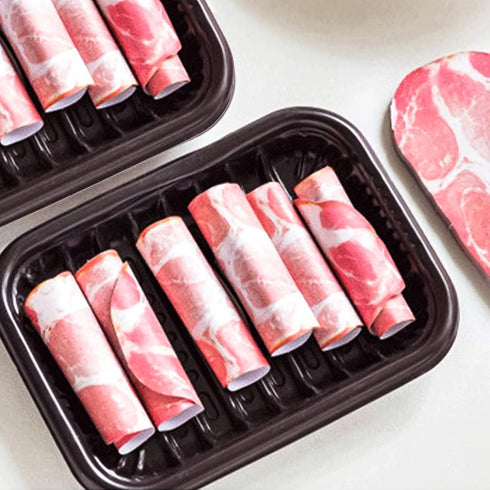 Packs of 4 Funny Sticky Notes, Novelty Meat Shape Memo Notes, Cute Note Pads Reminder for Studying, Home, Office