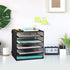 EASEPRES 5 Slot Mesh Desk Organizer Tray, File Paper Letter Holder for Office Home School Classroom Storage
