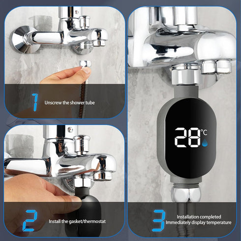 Aouzsta Shower Temperature Meter LED Digital Display Gauge Household Water Thermometers Bath Thermostat Shower Meter
