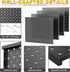 Ultrawall Metal Pegboard Panels, Black Peg Boards for Wall Organizer, Garage Tool Storage, 12"X16", 4pcs