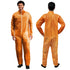 AMZ Medical Supply Disposable Coveralls Medium, Orange, 5 Pack, Lightweight 40 GSM