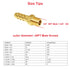 JoyTube 5 Pcs Hose Barb Fittings, 3/16" Barb to 1/8" NPT Male Thread Brass Adapter Connector with Hose Clamp