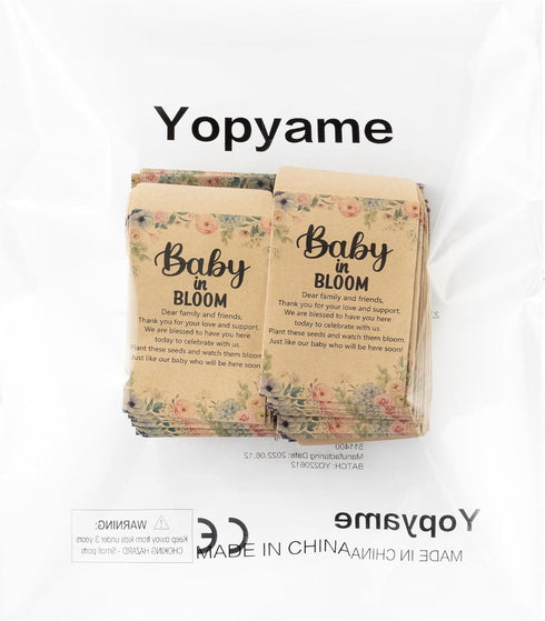 Yopyame 200Pcs Baby Shower Seed Saving Envelopes Resealable Small Brown Self Adhesive Kraft Paper for Party Favors