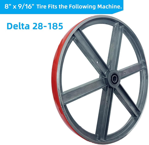 2 Packs Urethane Bandsaw Tires, Fits for 8 Inch Delta 28-185 Band Saw, No Adhesive Needed