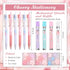 Crtiin 74 Pcs Kawaii Cherry Blossom Stationery Set Japanese Kawaii Pencil Bag Mechanical Pencil Cherry Erasers Pencil Refill and Stickers for School Office Party Favors (Purple) by Crtiin