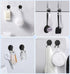 VIS'V Heavy Duty Suction Cup Hooks, Black Bathroom Shower Hooks, Removable Reusable Holders for Tile Wall, 2 Pcs