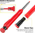 Hiboom 2 Pack Solid Carpenter Pencil with 14 Refill, Long Nosed Deep Hole Mechanical Pencil Marker with Built-in Sharpener for Carpenter Woodworking Architect with Design Patent (Black, Red) by Hiboom