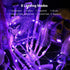 19.47ft 60 8 BrizLabs Purple Halloween Lights, LED Battery Halloween Lights, Modes Purple Fairy String Light