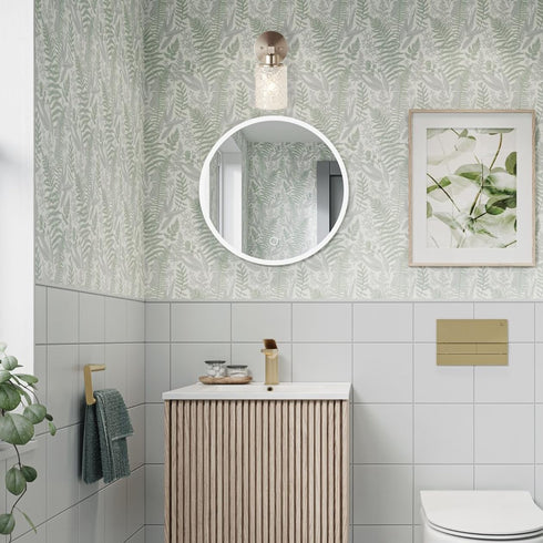 AL9082-W1 ALICE HOUSE Brushed Nickel Wall Sconce, Farmhouse Bathroom Wall Lamp, Modern Wall Lighting for Living Room