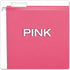 Pendaflex Reinforced Hanging File Folders, Pink, Letter Size, 25/BX, 1/5 Cut (4152 1/5 PIN)