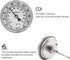 Dial Thermometer, Stainless Steel Thermometer for Home Brewing, 1/2 NPT Kettle Thermometer with Lock Nut & O-Ring