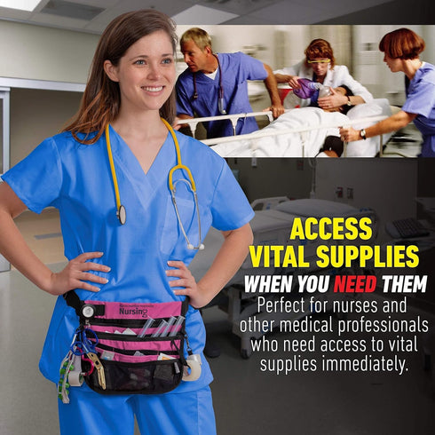 Pack Kangapak Nurse Fanny Multi Compartment Waist Organizer Tool Bag for Students, Practitioners & Medical