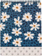 Steel Mill & Co Large Top Spiral Notebook, College Ruled, 11" x 8.5", Durable Hardcover, 160 Lined Pages, Leopard Daisy
