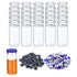 PATIKIL 200pcs 10ml Glass Vials, Small Empty Sample Bottles with Caps, Rubber Stopper for Lab Injection, Essential Oil