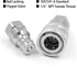 1/4" NPT Thread ISO A Hydraulic Quick Connect Coupling Coupler with Dust Caps