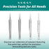 Excelta Ultra Fine Point Tweezers, Mini Straight Tapered, 4.25" Anti-Magnetic Stainless Steel