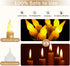 2pcs 6inch Vigils(LW2P-WH) Magical Candlesticks Flameless Taper Candle, White LED Tapered Candles Remote Dipped Candle