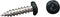 AP Products 012-PSQ50 BL Black Finish #8 Pan Head Screw, 1" / Pack of 50