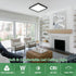 FY WISDOM FLY LIGHTING 16 Inch 36W 3600LM, 3000K/4000K/6000K Square LED Flush Mount Ceiling Light, CCT Selectable,Black