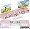 OPNICE Desk Organizers and Accessories, Dual Computer Monitor Stand Riser with Drawer,