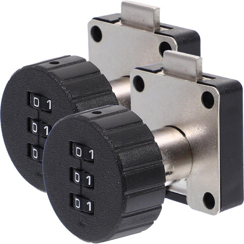 2Pcs 3-Digit Combination Cabinet Locks with Password Security for File Cabinets and