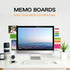 Set of 2 Monitor Memo Boards for Computer, Multifunction Acrylic Screen Message Reminder Pad with Phone Holder