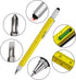 HeTaoCat Gifts Multi Tech Tool, 6 in 1 Stylus Pen with Screwdriver, Ruler, Levelgauge, Ballpoint Black Ink (Yellow)