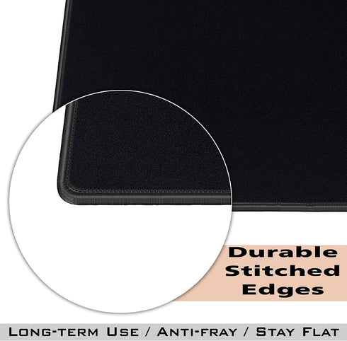 SaiTech IT 5 Pk Mouse Pad, Non-Slip Rubber Base, Waterproof Coating, Mousepads Bulk for Computers, Black