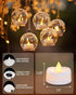LED Candles, 24-Pack Battery Operated Tea Lights, 200 Hours Long-Lasting Flameless Flickering Candles, Warm Yellow