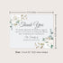 5.5x4.25 White Floral Sympathy Thank You Cards, Funeral Thank You Cards, Personalized Bereavement Memorial Notes