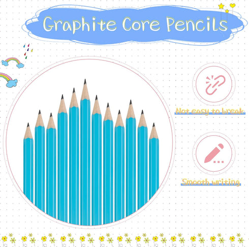 Zonon 48 Pieces Golf Pencils with Eraser, Mini Short Pencils for Kids Bridal Shower School Office Writing Drawing