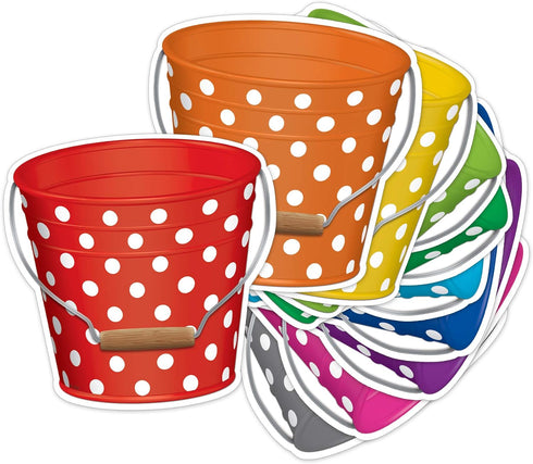 Teacher Created Resources Polka Dots Buckets Paper Accents (5631)