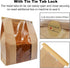NOONEAST 100 Pack 14" 8.3" 3.5" Packaging Large Paper Bread Bags for Homemade Bread Sourdough Bags x x with Tin Tie Tab