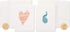 Papyrus Blank Cards with Envelopes, Heart and Peacock Design (2-Count)