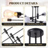 6-Light Sputnik Light Fixture, Solid Matte Black Mid-Century Modern Chandelier for Dining Room, Kitchen, Living Room