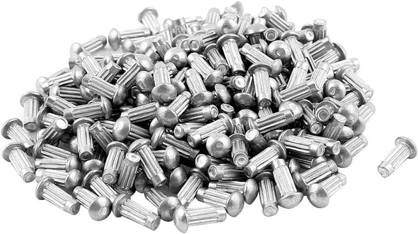 uxcell a15091700ux0635 Fastener, 200 Pcs 1/8" x 5/16" Aluminium Round Head Solid Rivets