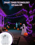Kelumi 16.4ft 50 Halloween String Lights Battery Operated, Purple Lights with Timer Waterproof LED Halloween
