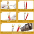 Monosaudio Speaker Spade Plug Connectors, 8pcs Pure Copper 45 Degree Screw Locking Y Spade Plug with Heat Shrink Tubes