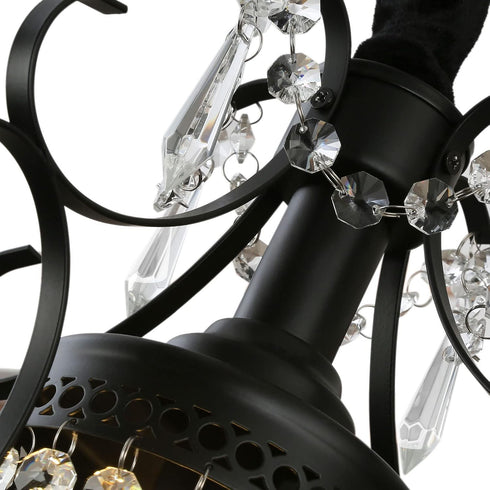 1-Light Mini Crystal Chandelier Chic Chandeliers, Antique Crystal Pendant Light Fixture Elegant Ceiling Light Fixtures