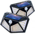 2 Pack Solar Lights Outdoor, 100 LED Motion Sensor Lights with 3 Modes, Wireless IP65 Waterproof Security Lights for