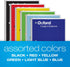 Oxford Spiral Notebook 6 Pack, 1 Subject, Wide Ruled Paper, 70 Sheets, 8 x 10-1/2 Inch, Blue, Yellow, Red, Light Blue,