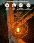 4 Pack Outdoor Solar Hanging Lantern Lights, Rustic Ball Birdcage Hanging Candle Holder with Solar Tea Lights