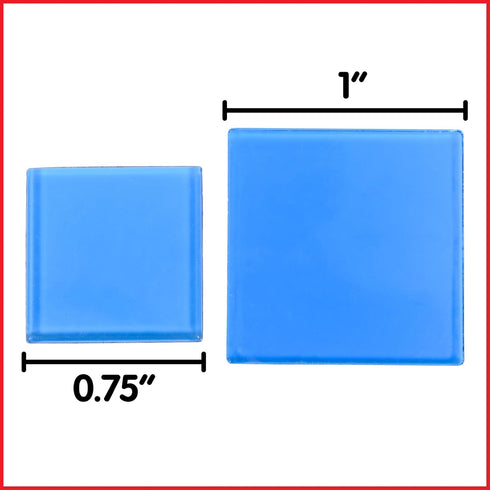 edxeducation Transparent Tiles | Mini Jar | Colorful, Plastic Squares | Light Box Accessory | Sensory Play | Early Math