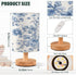 RMDQT Bulb Flower Lamp Blue Floor Lamp Bedside Table Lamp for Bedroom - Push Button Switch USB Wiring Port, Wooden Base
