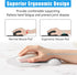Hsurbtra Ergonomic Mouse Pad with Wrist Rest Support, Ivory White Gel Mouse Pad, Non-Slip PU Base, Memory Foam Mat