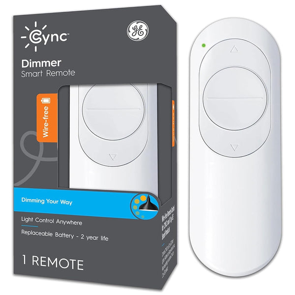 Cync GE Bluetooth Enabled, Battery Powered Dimmer Remote for Smart Plug, Smart Light