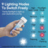 Rechargeable RGB Flashlight Super Bright LED Battery Powered with 9 Modes & IPX7 Waterproof for Emergencies
